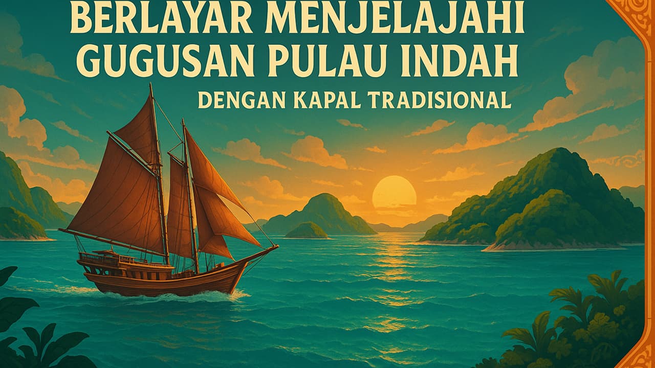 Berlayar Menjelajahi Gugusan Pulau Indah dengan Kapal Tradisional